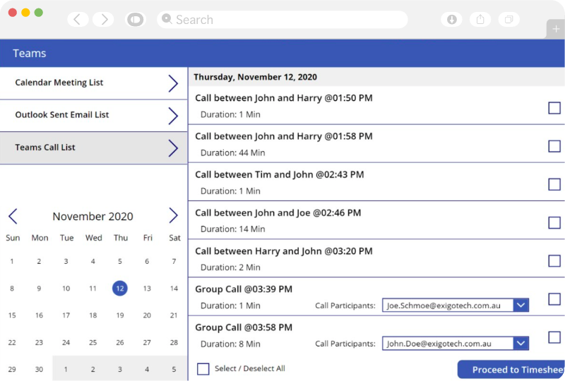Integration with Microsoft Teams | Get best solution for Timesheet Automation Power App from Exigo Tech Australia
