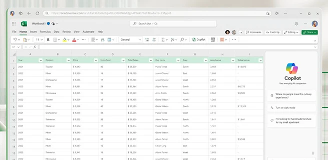 COPILOT FOR MICROSOFT 365 - Core offerings - Copilot in Excel