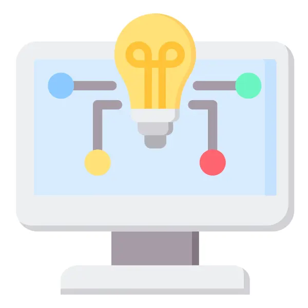 Illustration of a brain with data circuits, representing advanced data science and machine learning solutions for Singaporean industries