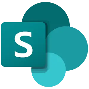 Microsoft SharePoint logo for content management and collaboration solutions